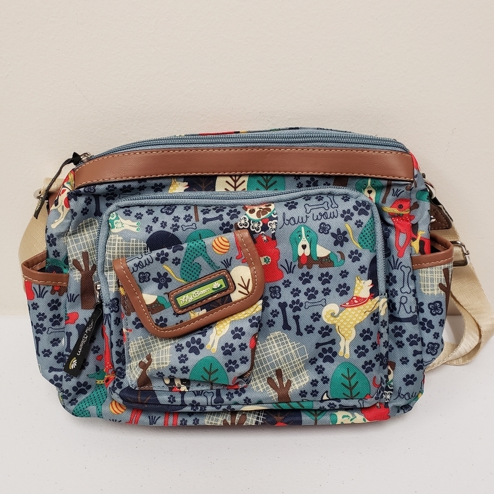 Lily Bloom Who Let the Dogs Out Crossbody Bag Purse - Picture 12 of 12